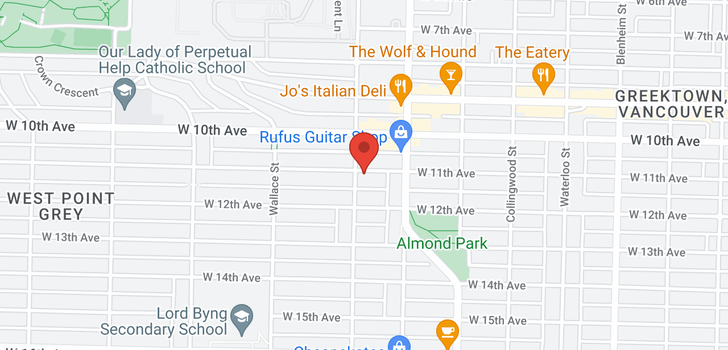 map of 3772 W 11TH AVENUE